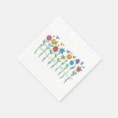 花のデザイン スタンダードカクテルナプキン (角)
