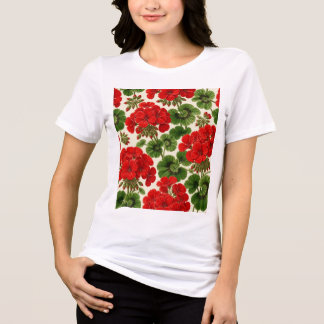 花のデザイン トライブレンドTシャツ