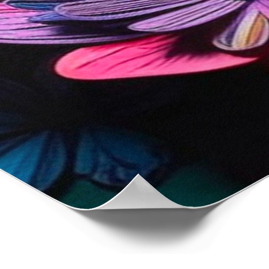 花のデザイン ポスター (角)