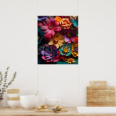 花のデザイン ポスター (キッチン)