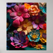 花のデザイン ポスター (正面)