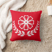花のデザイン – ポリエステル装飾用クッション16インチx 16インチ クッション (ブランケット)