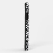 花のデザイン- Black on White.pdf Case-Mate iPhoneケース (裏面/右)