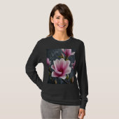 花のデザイン Tシャツ (正面フル)