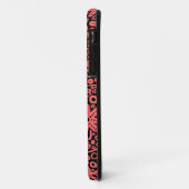 花のデザイン- Tropical Pink on Black.pdf Case-Mate iPhoneケース (裏面/左)