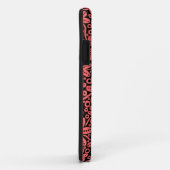 花のデザイン- Tropical Pink on Black.pdf Case-Mate iPhoneケース (裏面/右)