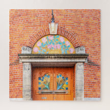 花のデンマークのドア