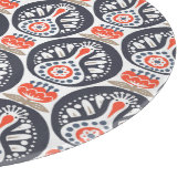 花のトルコの民芸パターン カッティングボード (角)