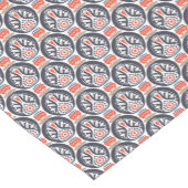 花のトルコの民芸パターン ショートテーブルランナー (コーナー)