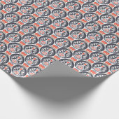 花のトルコの民芸パターン ラッピングペーパー (角)