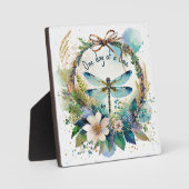 花のトンボ　一日一日を大切に フォトプラーク (正面)