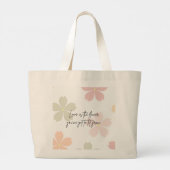 花のトートバッグ ラージトートバッグ (裏面)