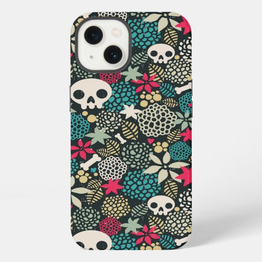 花のドクロ iPhoneケース (裏面)