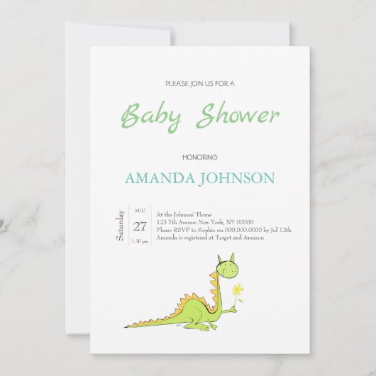 花のドラゴン 招待状 (正面)