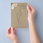 花のドレス当てゲーム ブライダルシャワー チラシ (ハンドル)