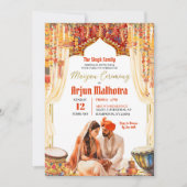 花のドholkiマイ ヤーン式 招待状 (正面)