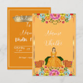 花のドholki招待状 招待状 (正面/裏面)