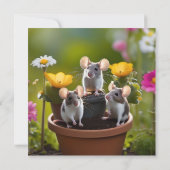 花のネズミの三ポット (裏面)