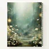 花のノートの魅惑結婚された森の道 ノートブック (裏面)