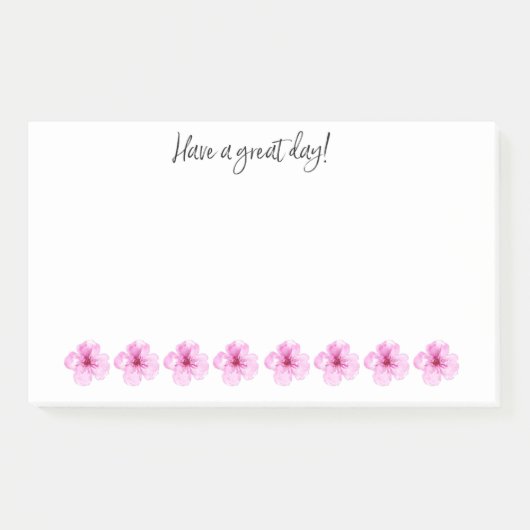 花のノート素晴らしのある日を過ごす ポストイット (正面)