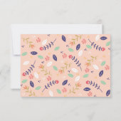 花のハッピーイースターの写真カード 招待状 (裏面)