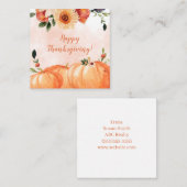 花のハッピータンクスギビング ノートカード (正面/裏面)