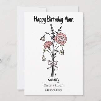 花のハッピーバースデーカード カード