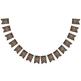 花のハッピーバースデー旗 バンティングフラッグ