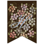 花のハッピーバースデー旗 バンティングフラッグ (第2の旗)