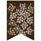 花のハッピーバースデー旗 バンティングフラッグ (第1の旗)