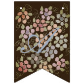 花のハッピーバースデー旗 バンティングフラッグ (第3の旗)