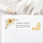 花のハニカム 返送先ラベル ラベル (インサイチュ)