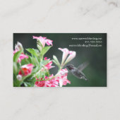 花のハミン赤と白グバード 名刺 (裏面)