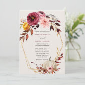 花のハロウィンパンプキン結婚式招待状 招待状 (スタンド正面)