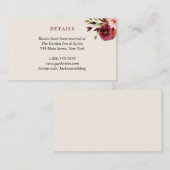 花のハロウィンパンプキン結婚式詳細カード エンクロージャーカード (正面/裏面)