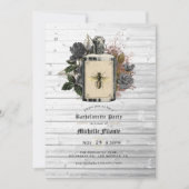 花のハロウィン ゴシック バチェロレッテパーティー 招待状 (正面)