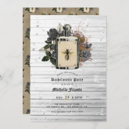 花のハロウィン ゴシック バチェロレッテパーティー 招待状