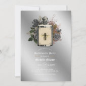 花のハロウィン ゴシック バチェロレッテパーティー 招待状 (正面)