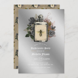 花のハロウィン ゴシック バチェロレッテパーティー 招待状