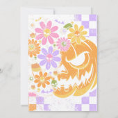 花のハロウィン パンプキン カラフル 13歳の誕生日 招待状 (裏面)