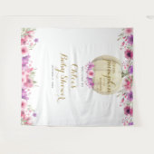 花のハロウィーンプリンセス 赤ちゃんのシャワー フォトブース背景 タペストリー (正面(横))