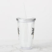 花のハローのヒツジは|あなたの名前を加えます アクリルタンブラー (左)