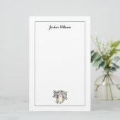 花のハローのヒツジは|あなたの名前を加えます 便箋 (スタンド正面)