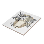 花のハローのヒツジ タイル (側面)