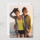 花のハロー ラウレル ガーランド フォト ウェディング 招待状 (裏面)