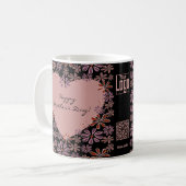 花のハートお母さんの日 コーヒーマグカップ (正面左)