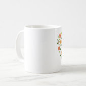 花のハートのコーヒー・マグ コーヒーマグカップ (正面左)