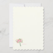 花のハートの招待状 招待状 (裏面)