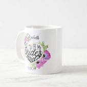 花のハートの新婦付添人の提案のマグ コーヒーマグカップ (正面左)