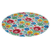 花のハートの民芸パターン カッティングボード (角)